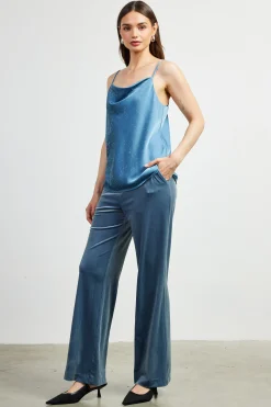 Shimmery Satin Cowl Neck Cami