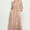 Skye Split Neck Ruffle Maxi Dress
