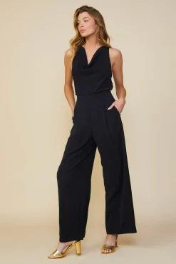 Sleeveless Cowl Neck Jumpsuit