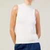 Sleeveless Mock Neck Knit Top