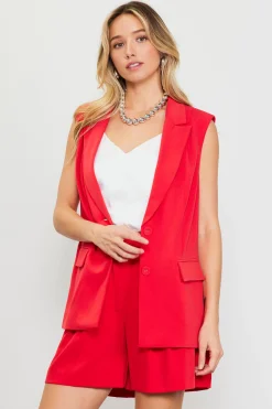 Sleeveless Tailored Blazer
