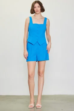 Square Neck Button Vest