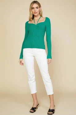 Strappy Halter Ribbed Sweater