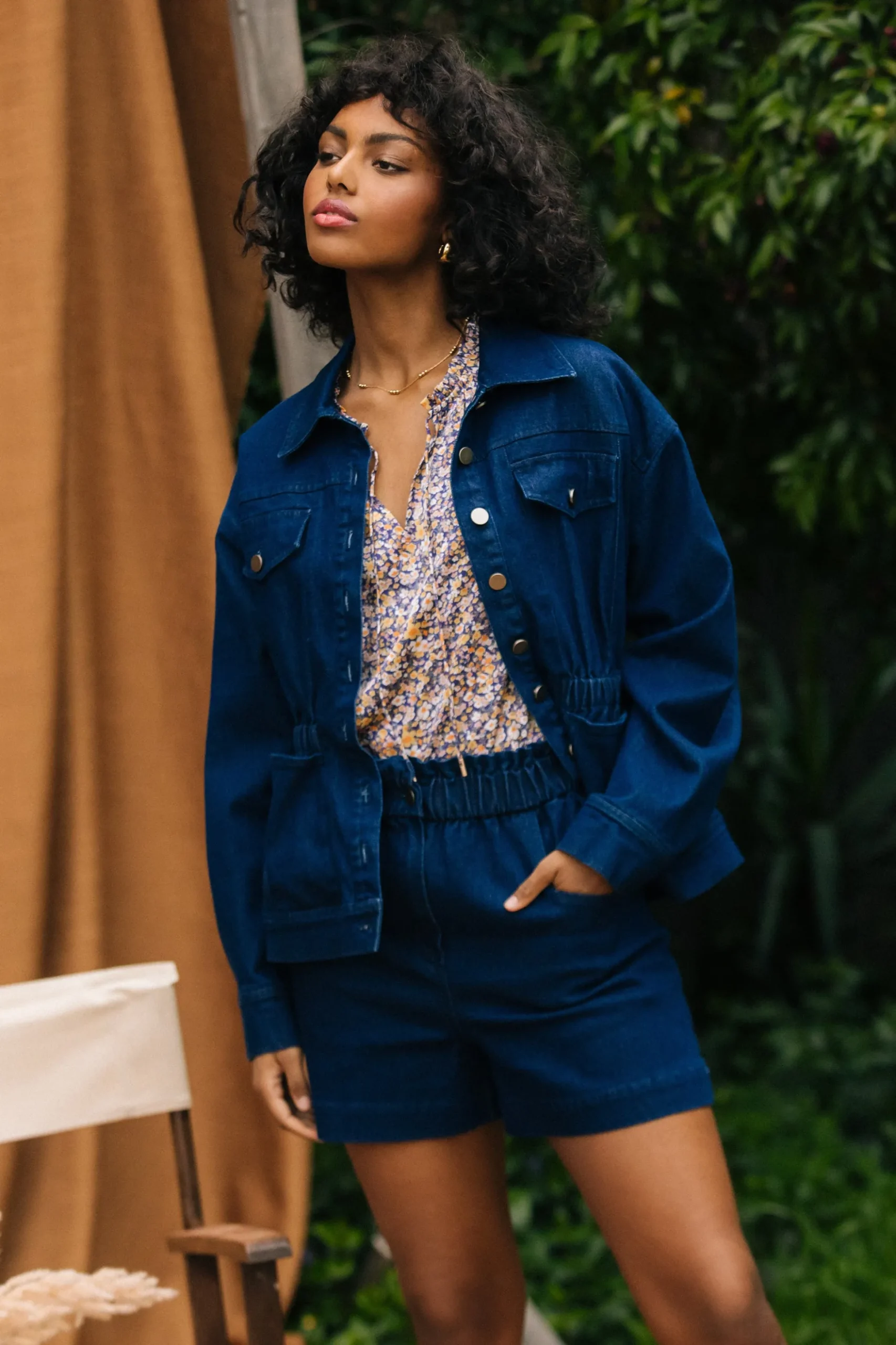 Stretch Denim Trucker Jacket