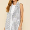 Striped Double Breasted Vest