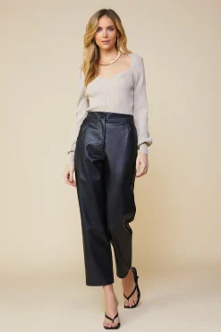 Sweetheart Neck Longsleeve Knit Top