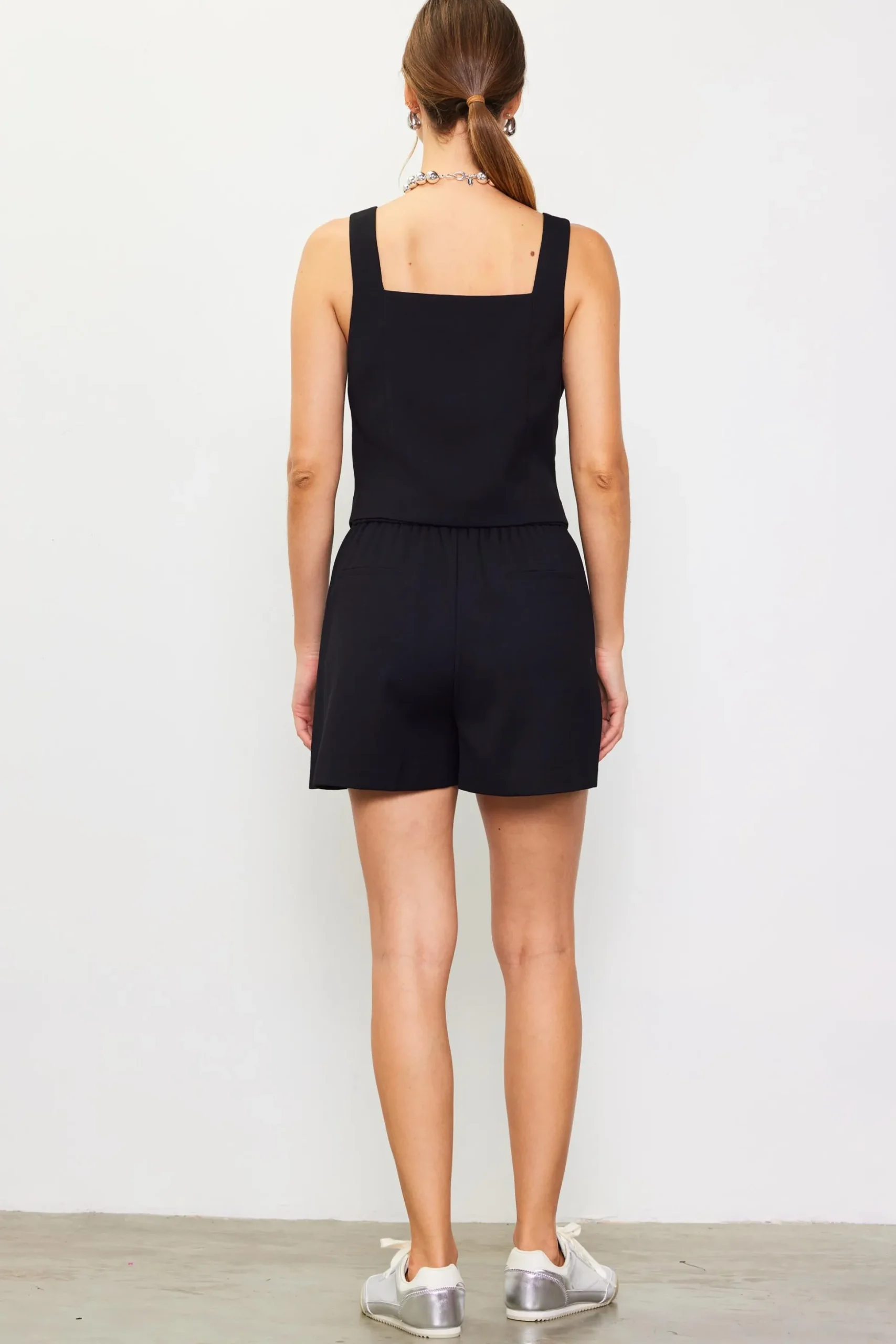 Tailored Pintuck Shorts