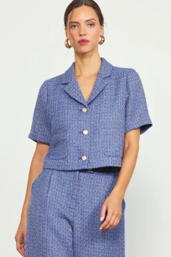 Tailored Tweed Cropped Blazer