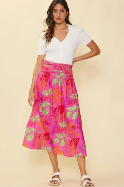 Tropical Print Skirt