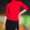 Turtleneck Three Quarter Sleeve Sweater