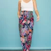 Ula Tropical Print Smocked Waist Pants