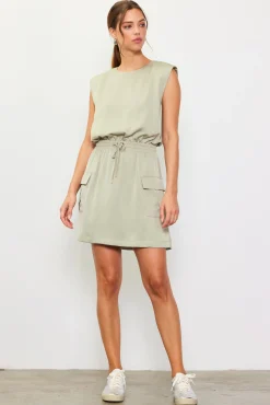 Utility Sleeveless Mini Dress