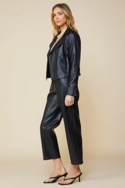 Vegan Leather Biker Jacket