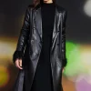 Vegan Leather Trench Coat