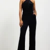 Velvet Halter Neck Jumpsuit