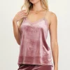 Velvet Lace Detail Cami