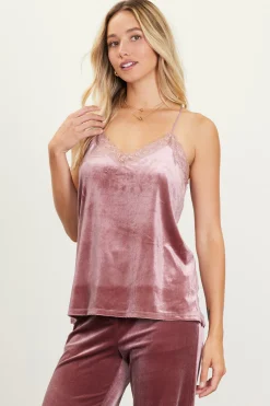 Velvet Lace Detail Cami