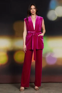 Velvet Vest with Self Tie