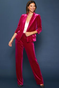 Velvet Wide Leg Pants