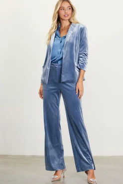 Velvet Wide Leg Pants
