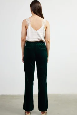 Velvet Wide Leg Pants