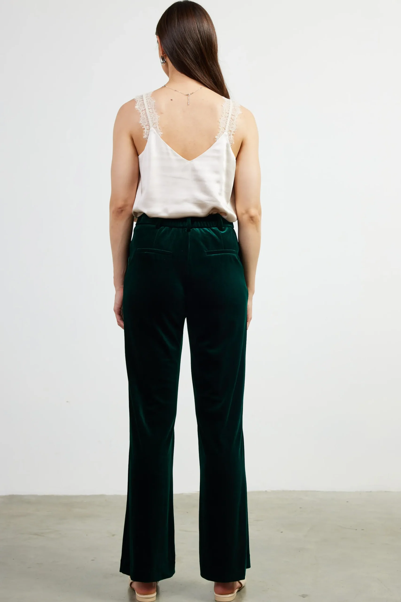 Velvet Wide Leg Pants