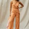 Waist Tie Detail Sleeveless Jumpsuit