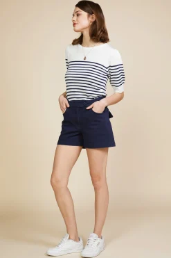 Washed Cotton Twill Shorts