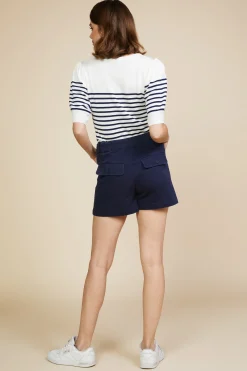 Washed Cotton Twill Shorts