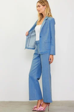 Washed Denim Blazer