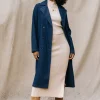 Washed Denim Trench Coat