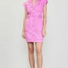 Washed Twill Utility Mini Dress
