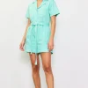 Washed Twill Utility Romper