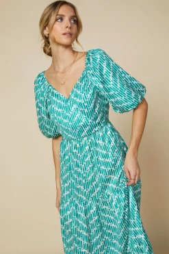 Watercolor Chevron Maxi Dress